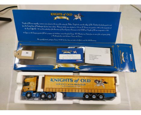 Manufacturer  - Corgi | Description - Scania Topline Curtainside - Knights of Old | Stock Code - CC12911 | Notes - GC-Box wor