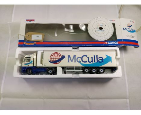 Manufacturer  - Corgi | Description - MAN TGA XXL Fridge Trailer - McCulla (Ireland) Ltd | Stock Code - CC13413 | Notes - GC-