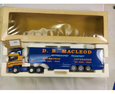 Manufacturer  - Eligor | Description - Scania 4 Series Topline &amp; Fridge Trailer 0 D R McLeod | Stock Code - 111930 | Note