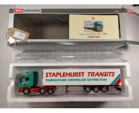 Manufacturer  - WSI | Description - Scania R6 Topline &amp; Reefer Trailer - Staplehurst | Stock Code - 02-1699 | Notes - VGC