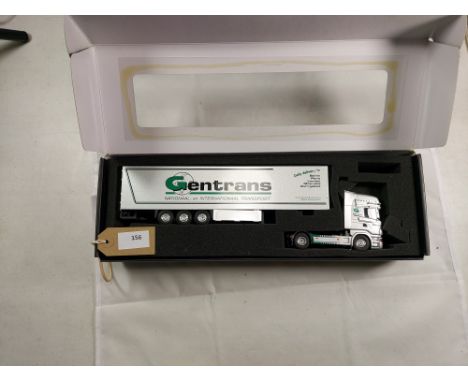 Manufacturer  - Tekno | Description - Scania R380 &amp; Box Trailer - Gentrans | Stock Code - 53921 | Notes - Fair - Box worn