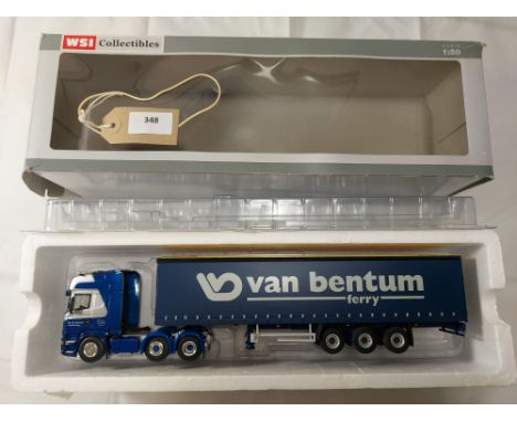 Manufacturer  - WSI | Description - Scania R6 Streamline Topline &amp; Trailer | Stock Code - 01-1447 | Notes - VGC- Box worn