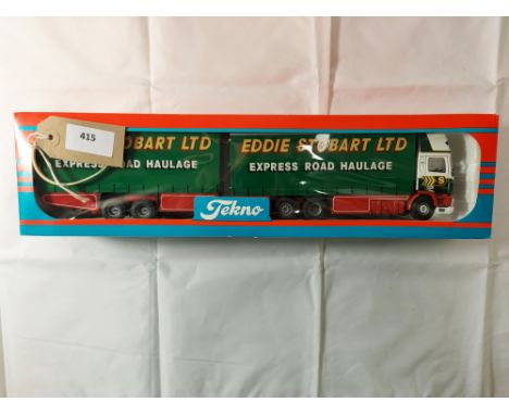 Manufacturer  - Tekno | Description - DAF 95 Drawbar - Eddie Stobart | Stock Code - ? | Notes - VGC - Box slight wear| Scale 