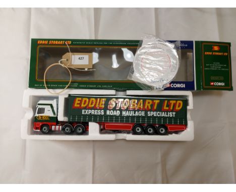 Manufacturer  - Corgi | Description - DAF XF Space Cab Curtainside - Eddie Stobart Ltd | Stock Code - CC13201 | Notes - VGC -