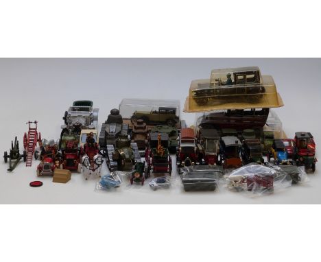 Thirty-five Dinky, Corgi and similar model cars including tinplate cars, Franklin Mint 1907, Rolls Royce The Silver Ghost, To