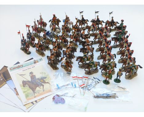 Forty three various Del Prado model cavalry and infantry soldiers together with related magazines.&nbsp;