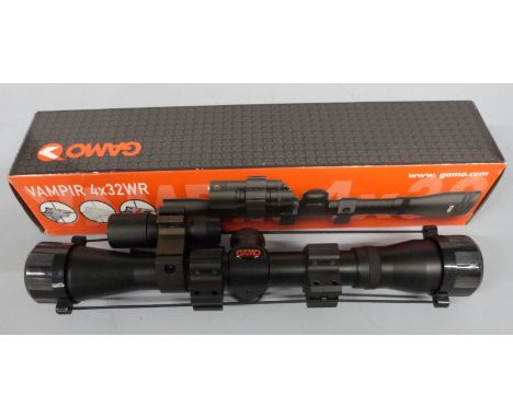 Gamo Vampir 4x32 WRV rifle scope with laser sight and light, new in original box.&nbsp;