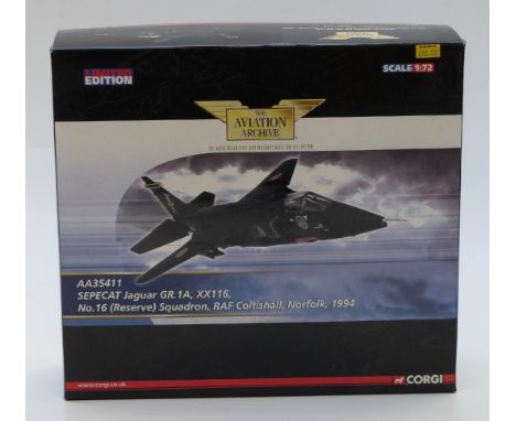 Corgi The Aviation Archive 1:72 scale limited edition diecast model SEPECAT Jaguar GR.1A XX116 AA35411,in original box