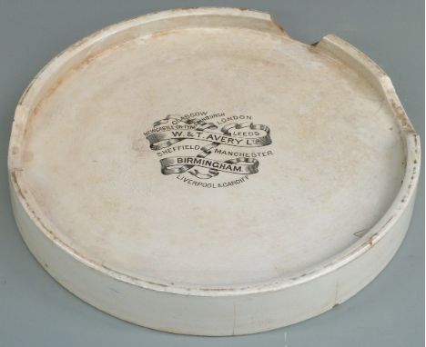 W&amp;T Avery Ltd ceramic margarine bowl, diameter 37cm