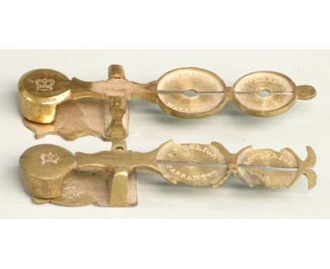 Two rocker type sovereign balances or scales