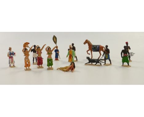 Fourteen CBG Mignot diecast model Arabian Retinue figures&nbsp;