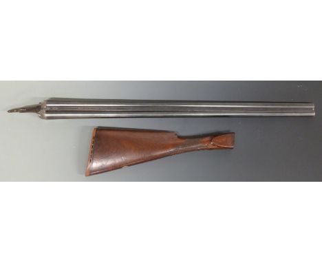 George Gibbs of Bristol 12 bore side by side shotgun with named and engraved lock plates and 30 inch barrels, with a spare st