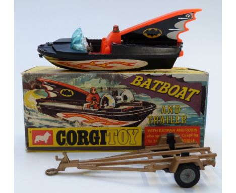 Corgi Toys model Batboat and Trailer 107, in original box.&nbsp;