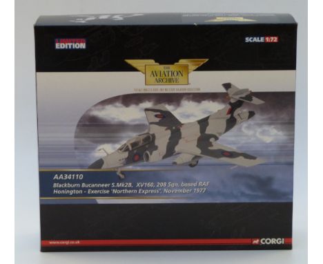 Corgi The Aviation Archive 1:72 scale limited edition diecast model Blackburn Bucanneer S.MK2B XV160 AA34110, in original box