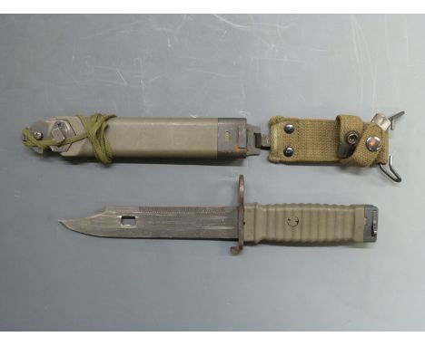 Modern Steyr bayonet in scabbard