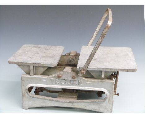 Trojan 1cwt scales, width 64cm ex Monmouthshire Trading Standards