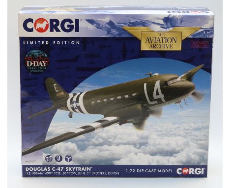 Corgi The Aviation Archive 1:72 scale limited edition diecast model Douglas C-47 Skytrain AA38207, in original box&nbsp;