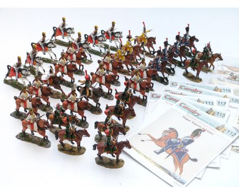 Thirty four various Del Prado model cavalry soldiers together with related magazines.&nbsp;