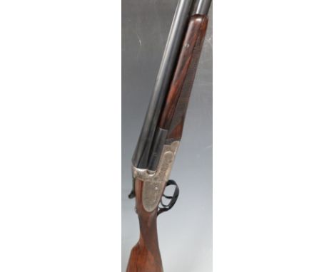 Edwinson Green of Cheltenham and Gloucester 12 bore sidelock ejector over and under shotgun with named locks, scrolling engra