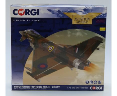 Corgi The Aviation Archive 1:72 scale limited edition diecast model Eurofighter Typhoon FGR.4 - ZK349 AA36407, in original bo