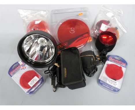 A collection of gun light parts, accessories and lenses, some new in original packaging&nbsp;