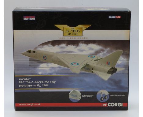 Corgi The Aviation Archive 1:72 scale limited edition diecast model BAC TSR-2 XR219 AA38601, in original box