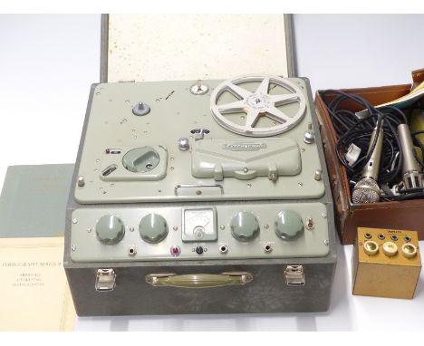 Ferrograph type 4 reel to reel tape machine with instruction manual and accessories