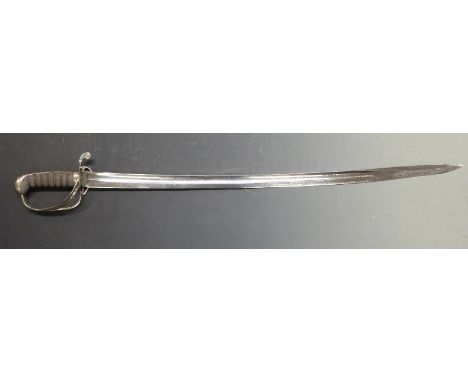 British Army 1821 pattern light cavalry sword with fold down inner guard, blade length 77cm&nbsp;