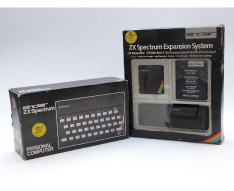 Sinclair ZX Spectrum vintage personal computer together with Expansion System, both in original boxes. 