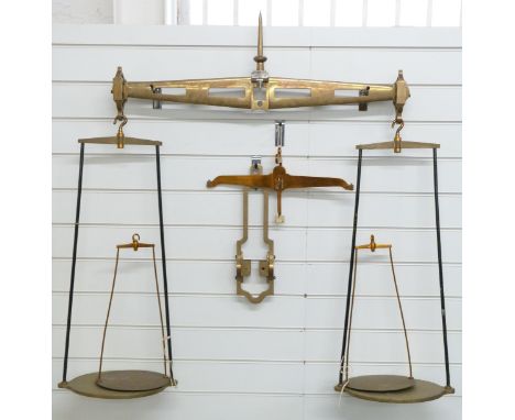 Borough of Newport, Monmouthshire set of Bartlett &amp; Son Bristol 56lb beam scales and a part set of Borough of Newport 7lb