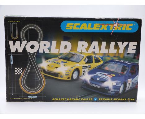 Scalextric World Rallye model slot car racing set C1018, in original box