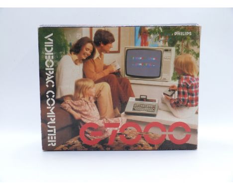 Phillips G700 Videopac computer games console, in original box with various games&nbsp;