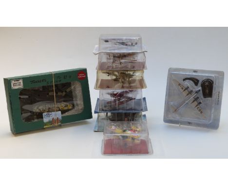 Eight Del Prado and similar approximately 1:144&nbsp;and 1:72 scale diecast model aeroplanes includes Junkers, Stuka, Macchi,