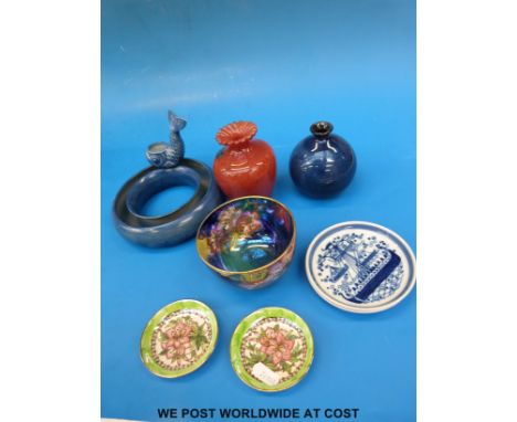 A pair of Porsgrund Norway pin dishes, various Maling items, Carltonware etc 