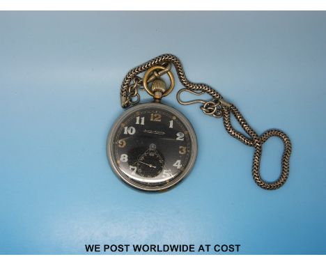 Jaeger-leCoultre officer's WW2 pocket watch and chain with Ministry marks