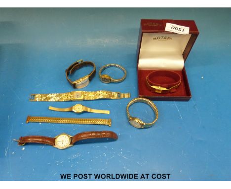 A large collection of vintage ladies wristwatches.