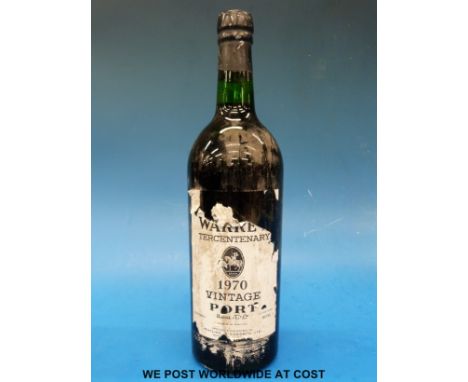 1970 Warres Tercentenary vintage port, one bottle