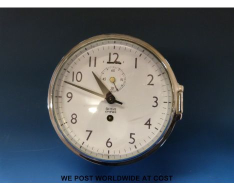 Smiths Empire bulkhead clock with a key