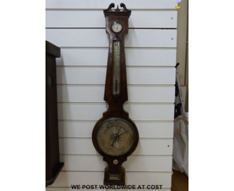 A Georgian mercury wheel barometer