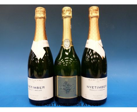 1998 Nyetimber sparkling wine 2 x 750ml bottle and Deutz Champagne brut classic 750ml 