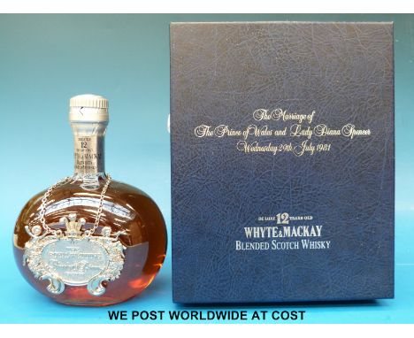 A boxed Whyte & Mackay 12 year old blended Scotch Whisky to commemorate the marriage of Prince Charles and Diana  