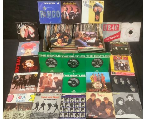 Vinyl Records - singles, various artists and genres, including The Beatles, The Moody Blues, Ringo Star, Paul McCartney, Jeff