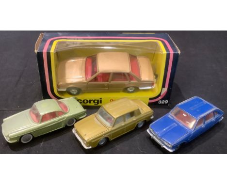 A Corgi Opal Senator 329, boxed; a Renault Floride 222; a Renault 10; a Dinky Renault 16 