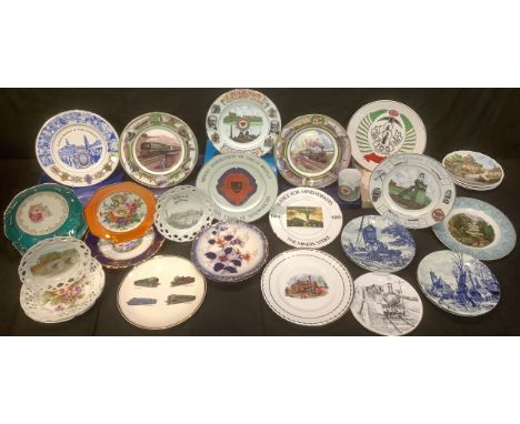 Collectors Plates - Coalport Southern Railway; another, Great Western Railway; Bolsover Colliery plates; other mining interes