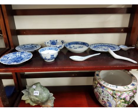 SHELF LOT OG ANTIQUE ORIENTAL WARE