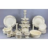 LEEDS WARE CLASSICAL CREAMWARE, collection of tableware including an impressive four section