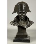 BRONZE EFFECT COMPOSITE BUST OF NAPOLEON, 37cms (h) Provenance: The Cornelia Bayley Collection