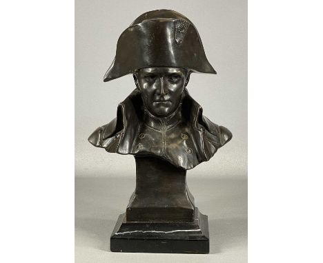 BRONZE EFFECT COMPOSITE BUST OF NAPOLEON, 37cms (h)Provenance: The Cornelia Bayley Collection from the historic Welsh Jacobea