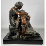 BRONZE EFFECT SCULPTURE 'MOTHER & CHILD', 42cms (h) Provenance: The Cornelia Bayley Collection
