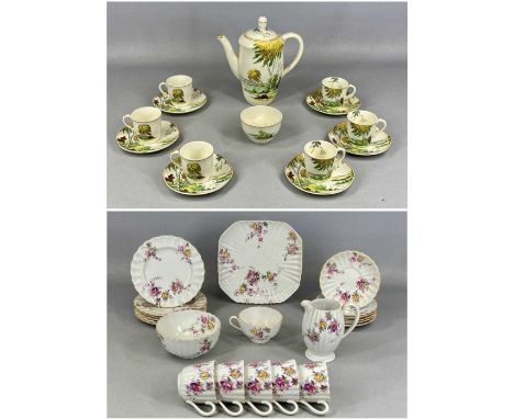 COPELAND SPODE TEA / COFFEE WARE, comprising china floral tea set for Dorothy Perkins, 21 pieces, and 'Silver Birch' coffee s